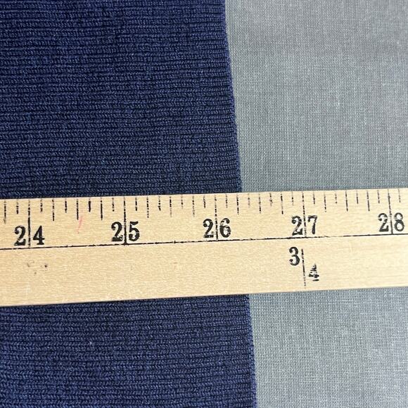 J Crew Merino Wool Sweater Womens Large Blue Knit Tie Side Casual Preppy Classic - Picture 10 of 11